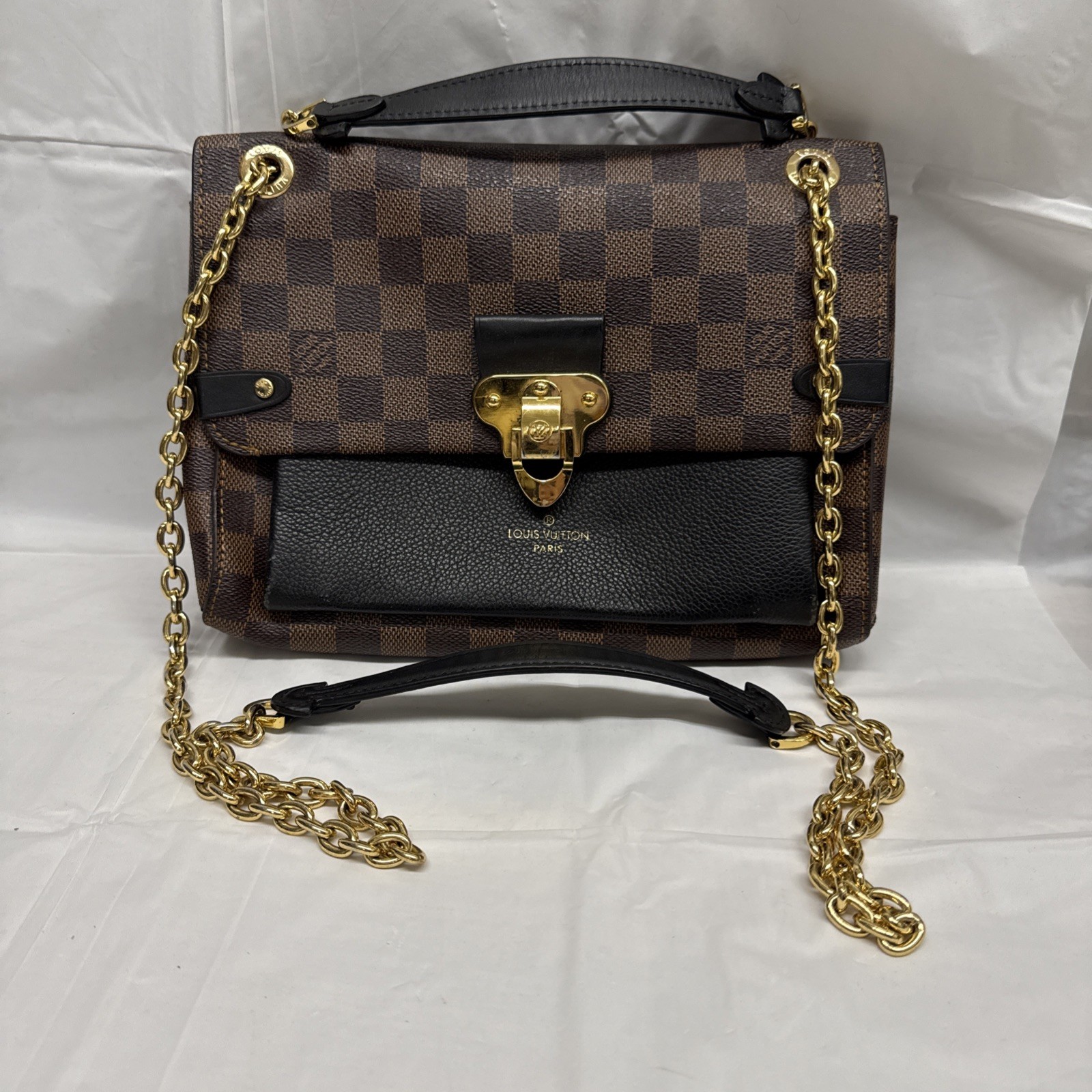 Louis Vuitton Vavin Shoulder Bag PM Black Damier Ebene Canvas