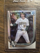 NICK KURTZ Rookie Mega Box Mojo Refractor 2025 Bowman Chrome #93 (RC) Athletics