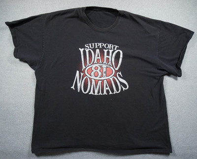 Idaho 81 Nomads Shirt Mens 3XL XXXL Black Motorcycle Club Graphic Tee Adult