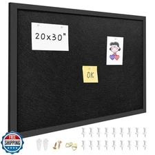 Yunihome 20x30 Inch Cork Board for Wall Hanging with Linen, Bulle