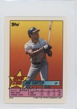 1989 Super Star Sticker Back Cards Joe Carter Lance McCullers Mike Witt #14 0au4