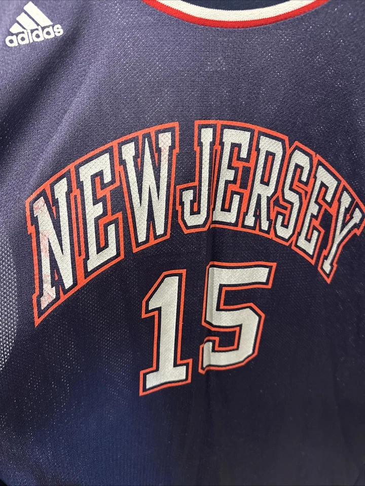 Camiseta Adidas NBA Vince Carter #15 New Jersey Nets XXL Road Blue NJ VC Foto 3 de 4