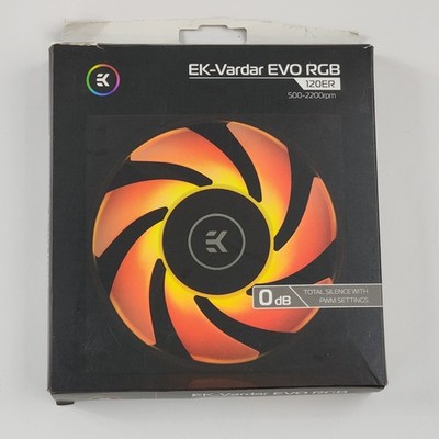 EKWB EK-Vardar EVO 120ER RGB 120mm PWM PC Fan 2200 RPM Black Computer Part