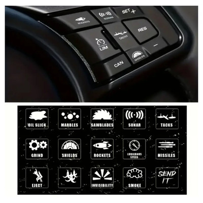 Auto Leer Knopf Aufkleber Schalter Aufkleber Neuheit Autos Innenraum Sticker individuell