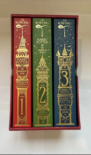 Harry Potter MinaLima Hardcover Edition von J.K Rowling Sammlung 3 Bücher Box Set