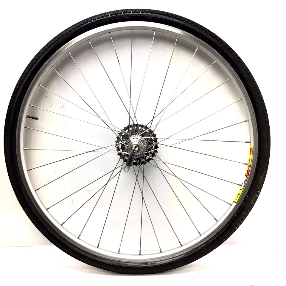 Rueda trasera de aleación para bicicleta Zac 19 700c QR 7s cassette 40C neumático bicicleta híbrida #Z2 Foto 2 de 4