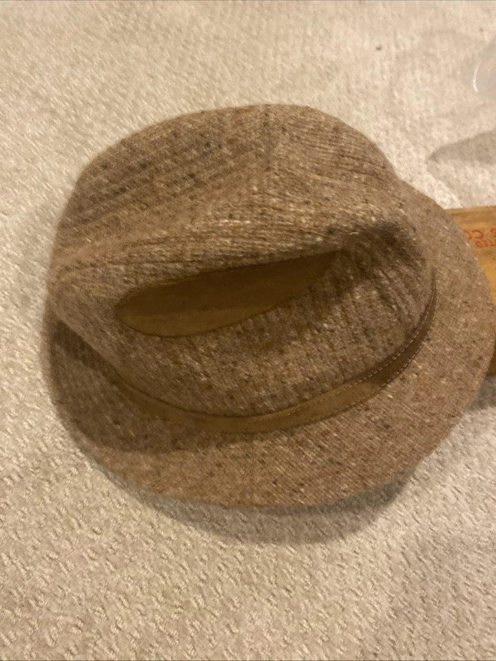 Fedora de tweed Stetson Herringbone vintage para hombre talla 7 1/8 Foto 2 de 4
