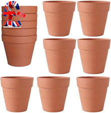 12Cm Clay Pot - 12 Pack Large Terra Cotta Planters with Drainage Hole for Indoor
