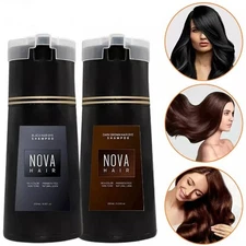 2025 Hair Dye Shampoo, Nova Hair Instant Dye Shampoo,Hair Color Shampoo for Hair