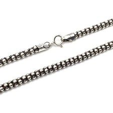 62cm Schlauchkette 925 Silber Halskette 4.5mm Schmuck Kette Himbeere Collier