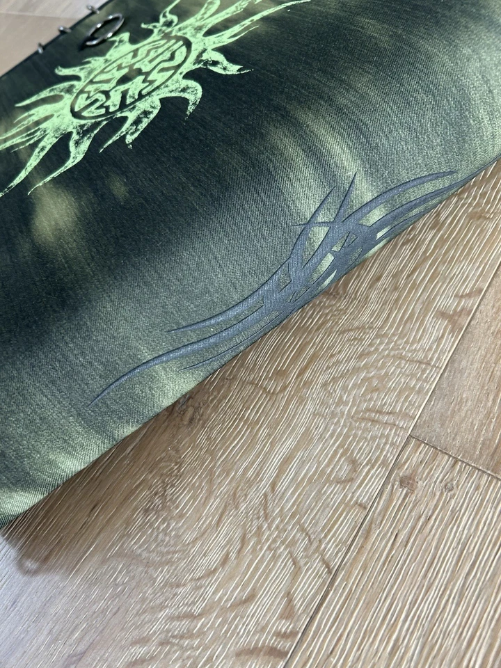 Carpeta con cremallera de 3 anillos diseño tribal vintage Mead de los años 90 coleccionable nueva verde Foto 2 de 4