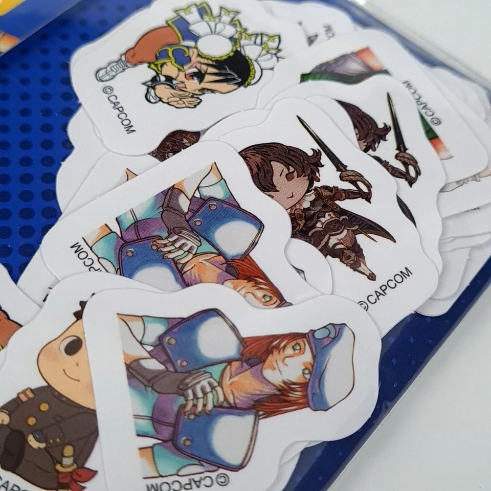 Juego de 30 pegatinas Capcom Flake sellos de personajes Japón nuevo Street Fighter Bio Hazard Foto 2 de 3