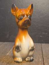 Vintage Mid Century Boxer Puppy Dog Figurine Sitting Up Begging