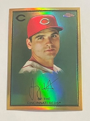 (RARE SP) 2008 TOPPS CHROME GOLD REFRACTOR JOEY VOTTO T205 ROOKIE #TCCP6 - REDS