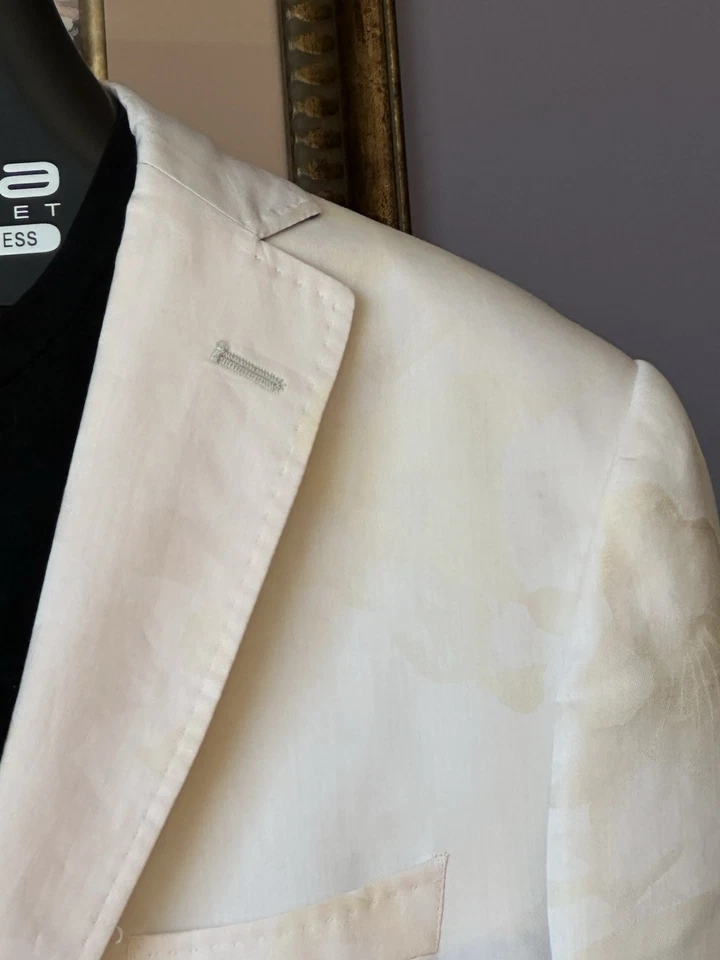 Blazer con etiquetas 149000 ETRO Moda Algodón Jacquard Paisley Marfil Talla G1N Foto 4 de 4