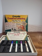 Vintage Crayola Creative Lettering Book And Practice Pages From 1981