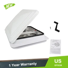14"×14" RV Roof Vent Fan Kit 12V 6" Blades For Camper Trailer Universal Plastic