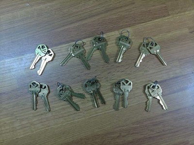 KWIKSET ORIGINAL FACTORY PRECUT KEYS 10 SETS OF 2 KW1 5-PIN 20 TOTAL KEYS