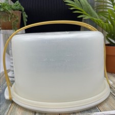 Vintage Tupperware cake travel storage container name Lewis
