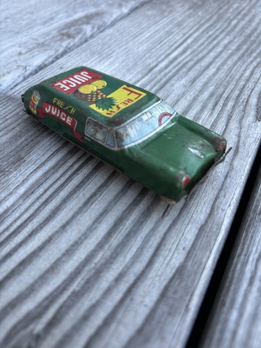 1950’s Vintage Tin Litho FRESH JUICE Plus Service Car (2) Cars Made In Japan. - Bild 3 von 20