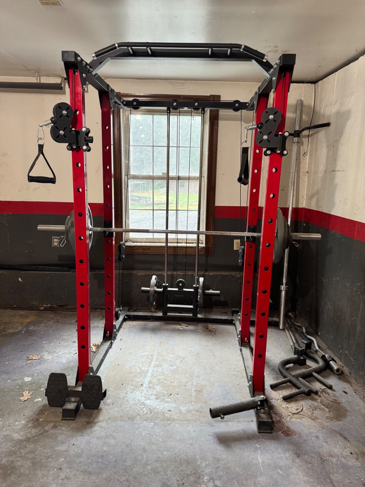 All in one multifunctional Home Gym cage with cables