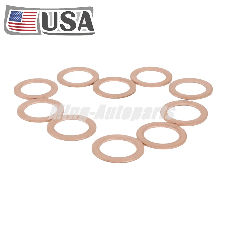 Arandela de junta de tapón de drenaje de aceite de cobre 10 piezas (007603-014106) para Mercedes-Benz Foto 3 de 4