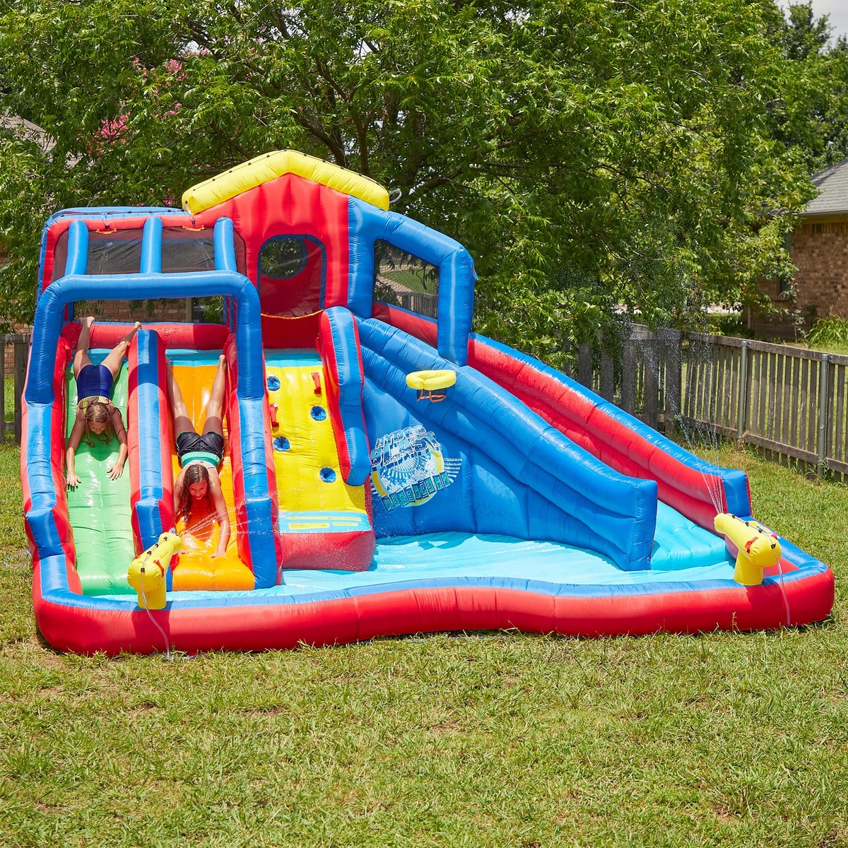 Banzai Hydro Blast Inflatable Water Park with Slides Water