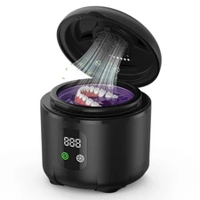2025 Ultrasonic Retainer Cleaner- 45KHz 25W Portable Denture Cleaner with Drying