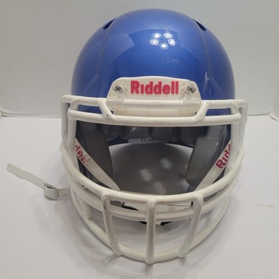 Ridell Speed Football Helmet Size Small Blue W/ White Face Mask