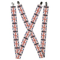 Buckle-Down Suspenders, United Kingdom Flags Weathered 1.5-Inch Wide (Us Import)