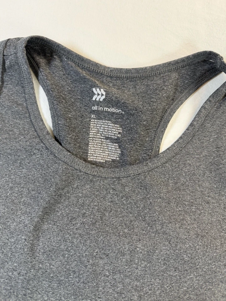 Lote de 3 tops de fitness para mujer Xhilaration talla XL gris borgoña Foto 4 de 4