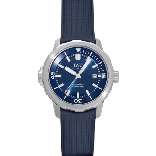 IWC Aquatimer IW328801 Automatic winding 42mm Blue Stainless Box and Paper