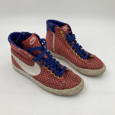 Nike Blazer Mid ID Polka Dot Rot Blau Sneaker UK 5 Getragen Custom ''Beany''