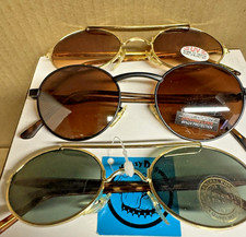 John Lennon Style Sunglasses Round Set Of 3 Vtg Style 70s Glasses Lot 17