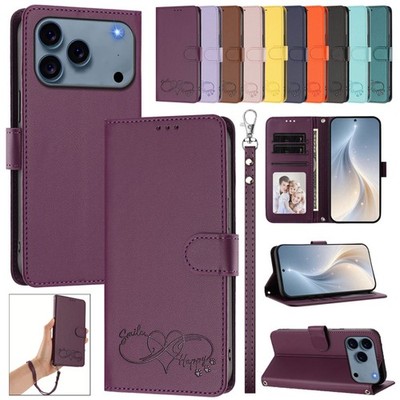 Leder Klapphülle Geldbörsen Case Für iPhone 17e 16 15 14 13 12 11 Pro Max XR