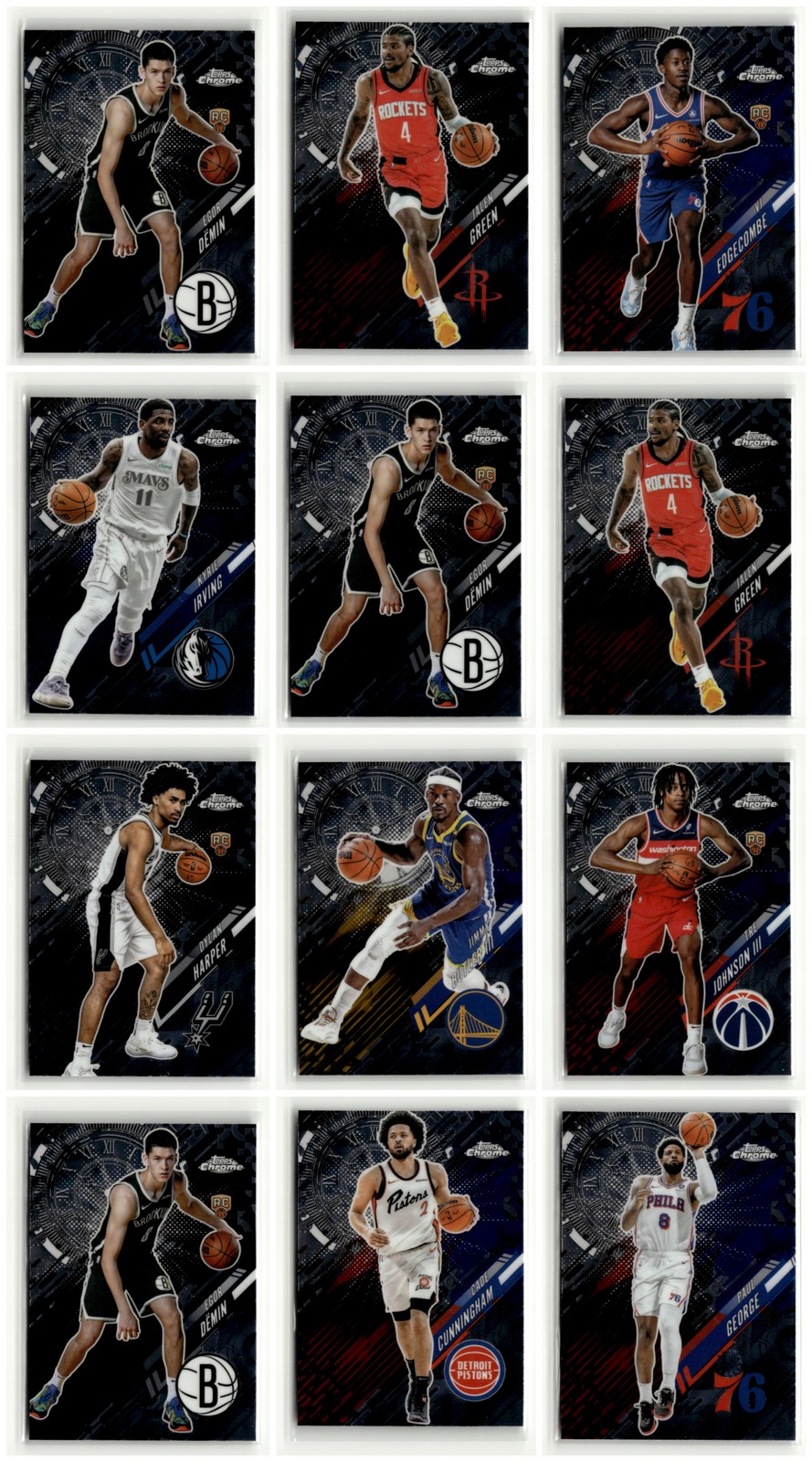 Dylan Harper VJ Edgecombe 2025-26 Topps Chrome Go Time 12 Cards Lots [bmzA86