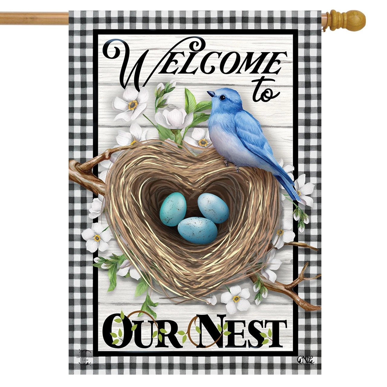 Briarwood Lane Welcome To Our Nest House Flag - Thumbnail 5