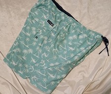 SALT LIFE Men's AQUA Swim Trunks, Palm Trees Sailfish, Lined, 6" Inseam Size XXL