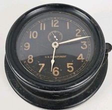 1944 CHELSEA WWII U.S. Government 8 Day Bakelite Naval Porthole Ship Wall Clock