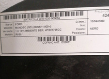 1026011 Fronthaube FORD MONDEO (GD) 1.8 TD cat Zetec SW 5p/d/1753cc