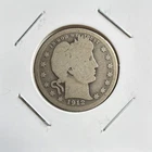 1912 Barber Quarter Dollar 25¢ Silver Coin Circulated & Uncertified