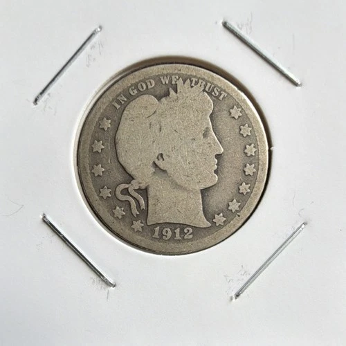 1912 Barber Quarter Dollar 25¢ Silver Coin Circulated & Uncertified