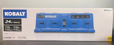 Kobalt 4-Port 24 -Volt Battery Charger Station LED charge indicator KRC 2404-03