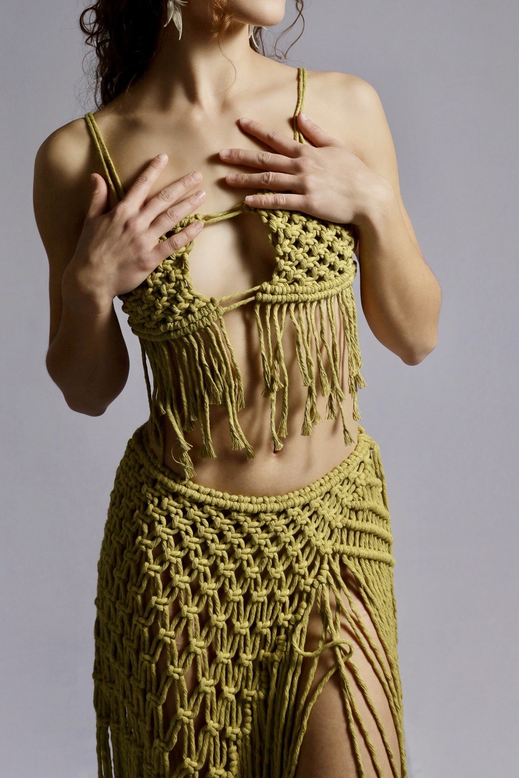 Original GoodVibeGoda Handmade Macramé Rope Top