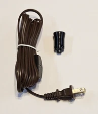 MINI LAMP KIT WITH PIN CANDELABRA SOCKET,BROWN CORD SET W/LINE SWITCH 948J