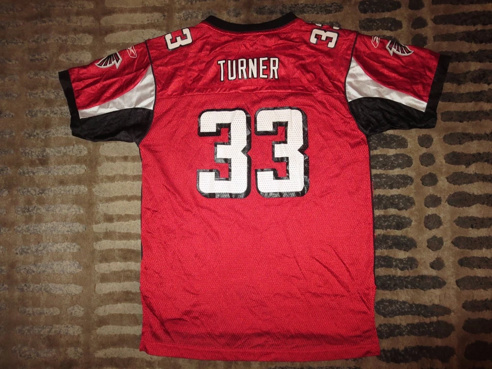 Camiseta deportiva juvenil de los Atlanta Falcons #33 Turner Reebok edición roja NFL XL 18-20 Foto 4 de 4