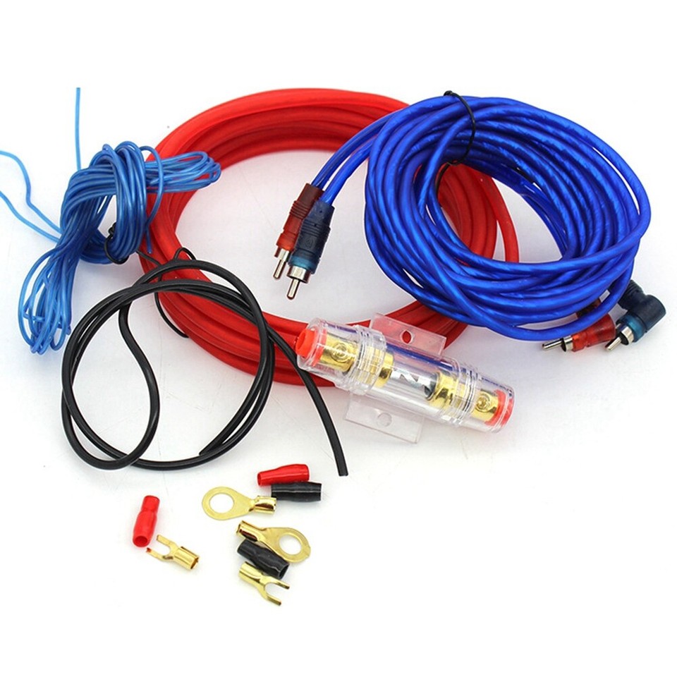 1500W Audio Speakers Wiring Kit 8GA Car Subwoofer Cable 60 Fuse