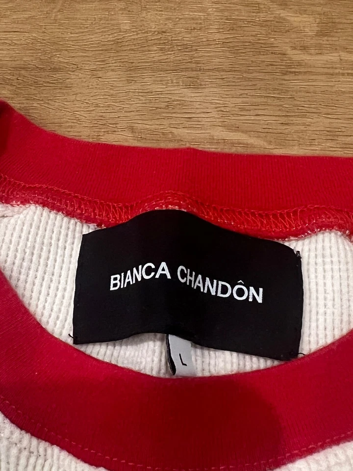Camiseta térmica Bianca Chandon grande Circumflex manga larga blanco crema marfil LA Foto 3 de 4