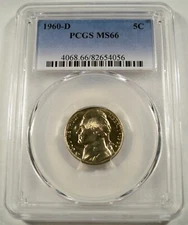 1960-D PCGS MS66 JEFFERSON NICKEL 5c MS 66