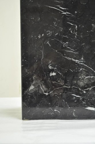 Vintage Artedi Italian Modern Brass Marble Glass Cantilever Accent Side Table - Picture 10 of 12